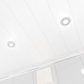 Потолок реечный Cesal C01 Жемчужно-белый Глянцевый Profi 150х3000х0,3 мм