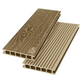 Террасная доска из ДПК Savewood Ornus Тангенциальный распил Тик 4000х144х25 мм